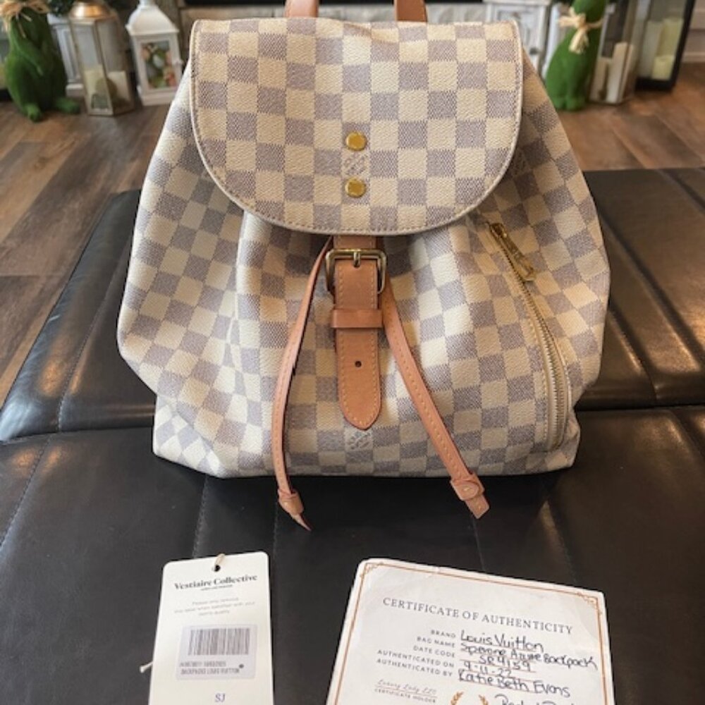 Louis Vuitton Damier Azur Sperone Backpack AUTHENTIC!